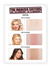 Laden Sie das Bild in den Galerie-Viewer, The Manizer Sisters - AKA the &quot;Luminizers” Highlighter Palette - American Dollhouse