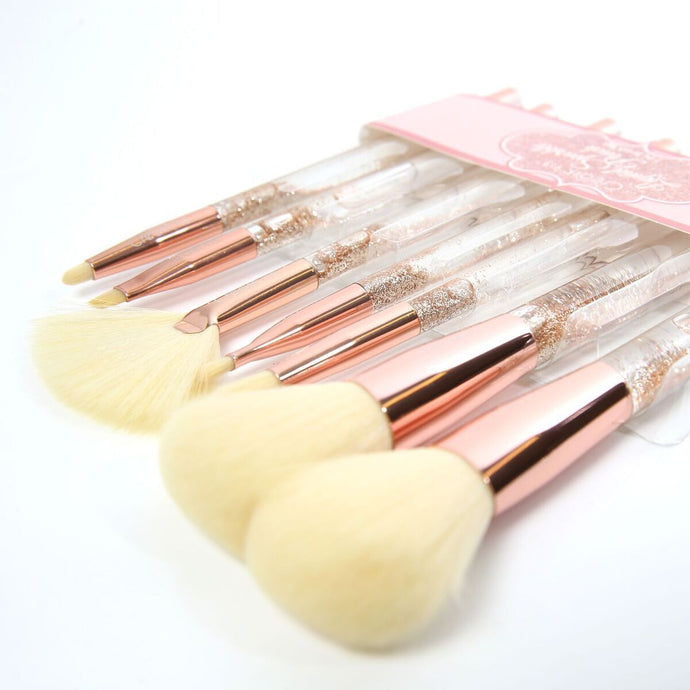 Liquid Peach Sparkle Brush Set